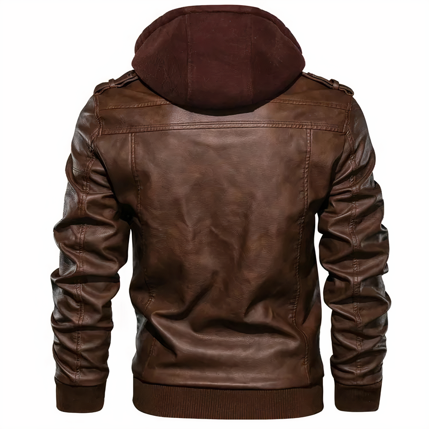 Ettore | Stylish Leather Jacket with Hood