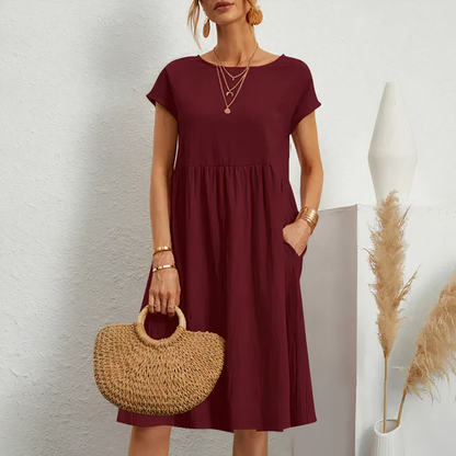 Serenity | Knee-length Dress with Pockets