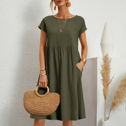 Serenity | Knee-length Dress with Pockets