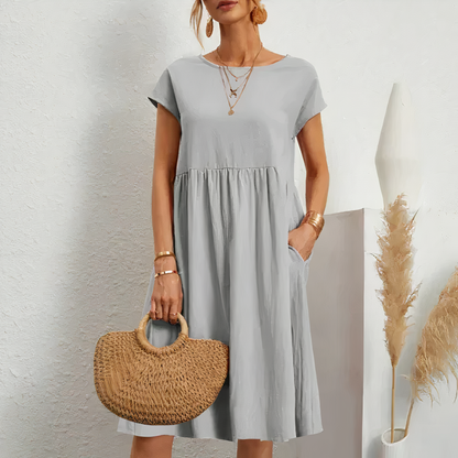 Serenity | Knee-length Dress with Pockets