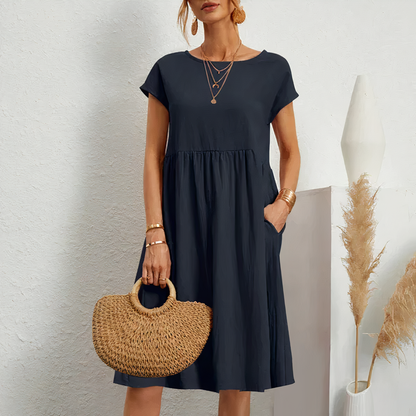 Serenity | Knee-length Dress with Pockets