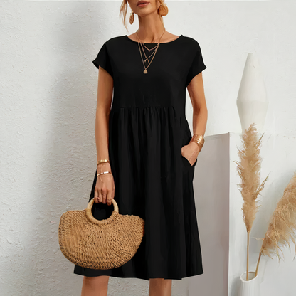 Serenity | Knee-length Dress with Pockets