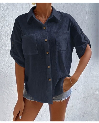 SIAN - Linen Button-Up Shirt