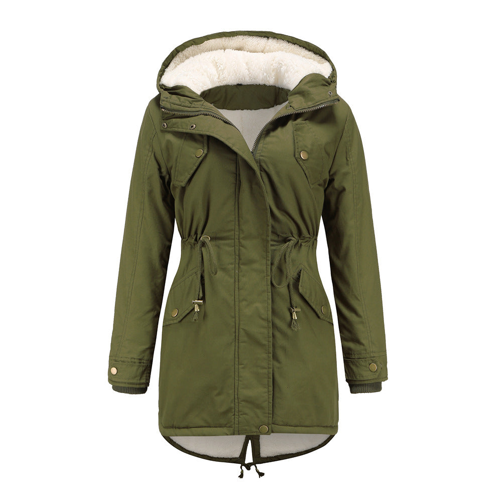 HAZEL - Casual Drawstring Hooded Jacket