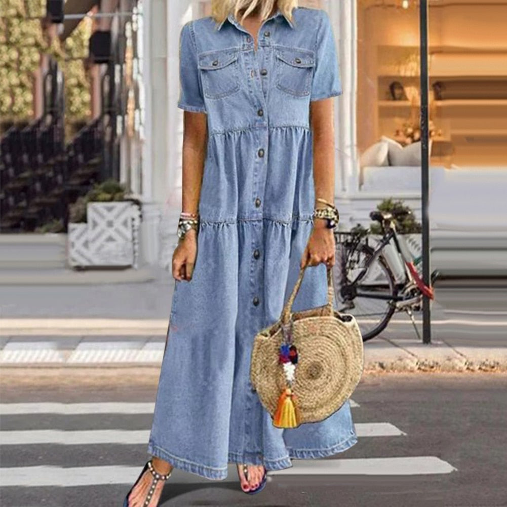 Juniper | Effortlessly chic maxi denim dress