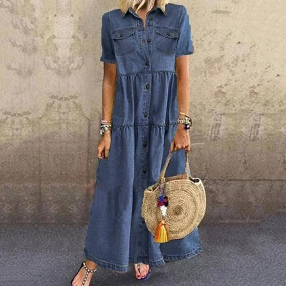 Juniper | Effortlessly chic maxi denim dress