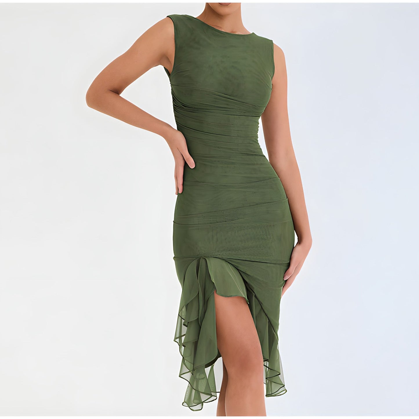 Savanna | Ruffled Midi Dress