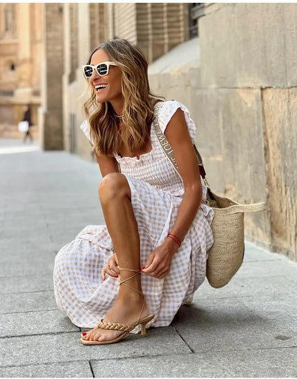 Casey | Plaid Maxi Dress