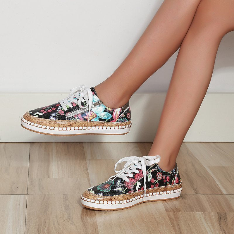 GAIA - Floral Print Women's Sneakers