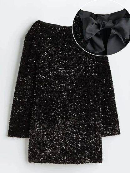 Melanie | Sequin-Embellished Tie-back Dress