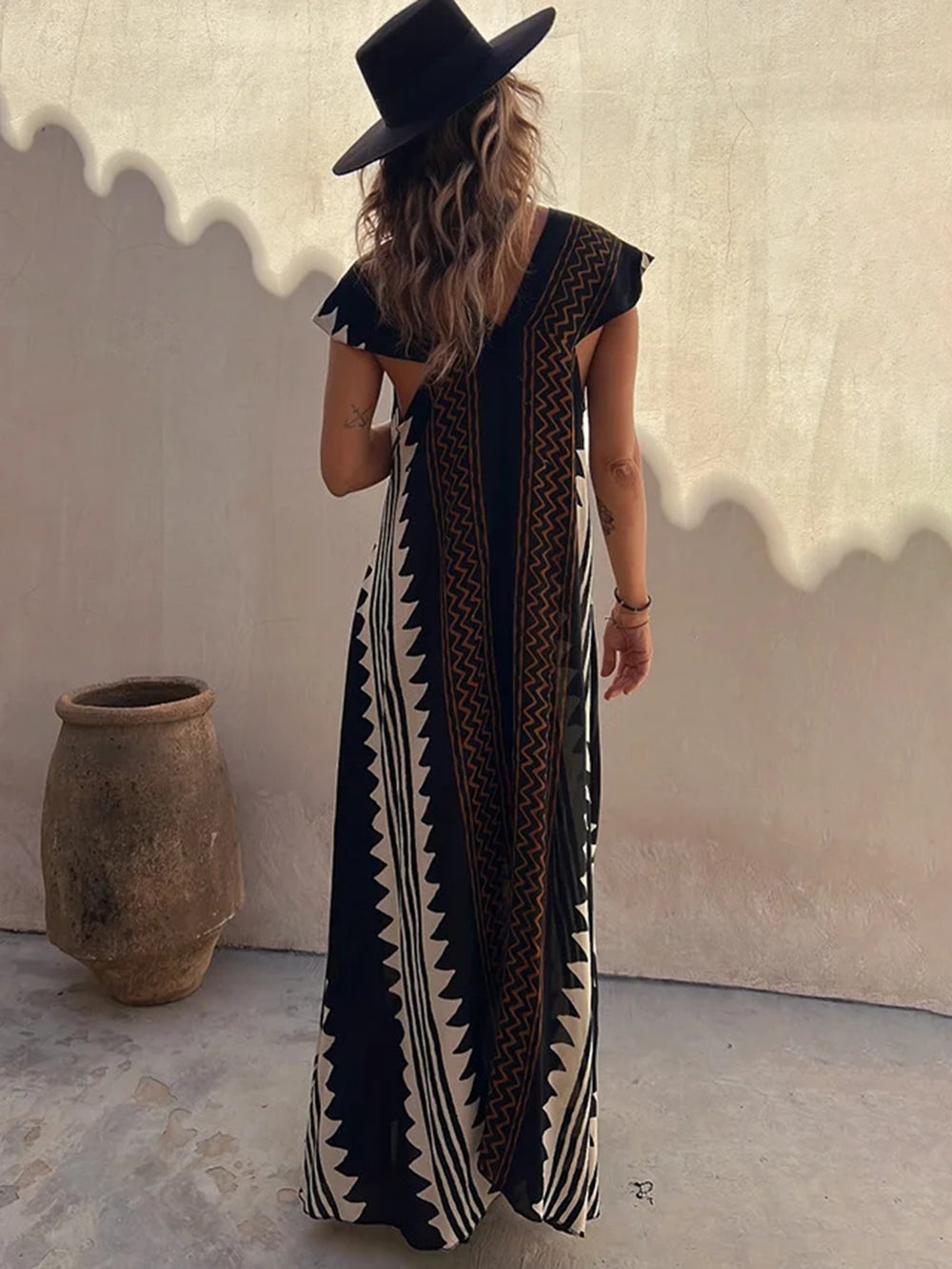 Shannon | Women's maxi Dress with Aztec Pattern