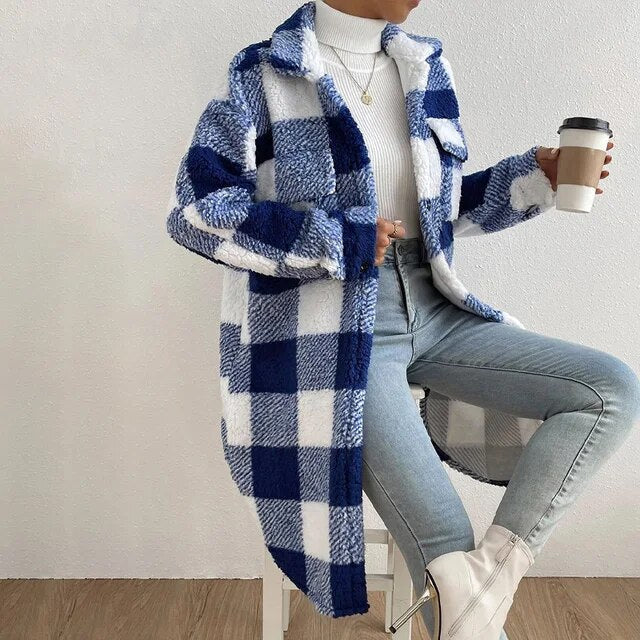 Giovana™| Checkered Jacket with Polar Fleece