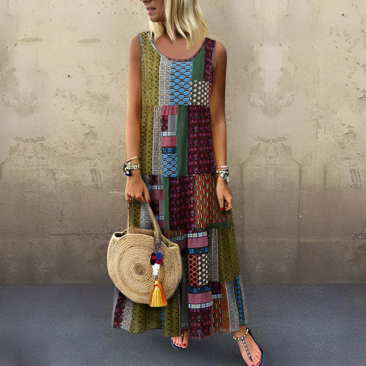 Arianna | Ethnic-print casual sling dress