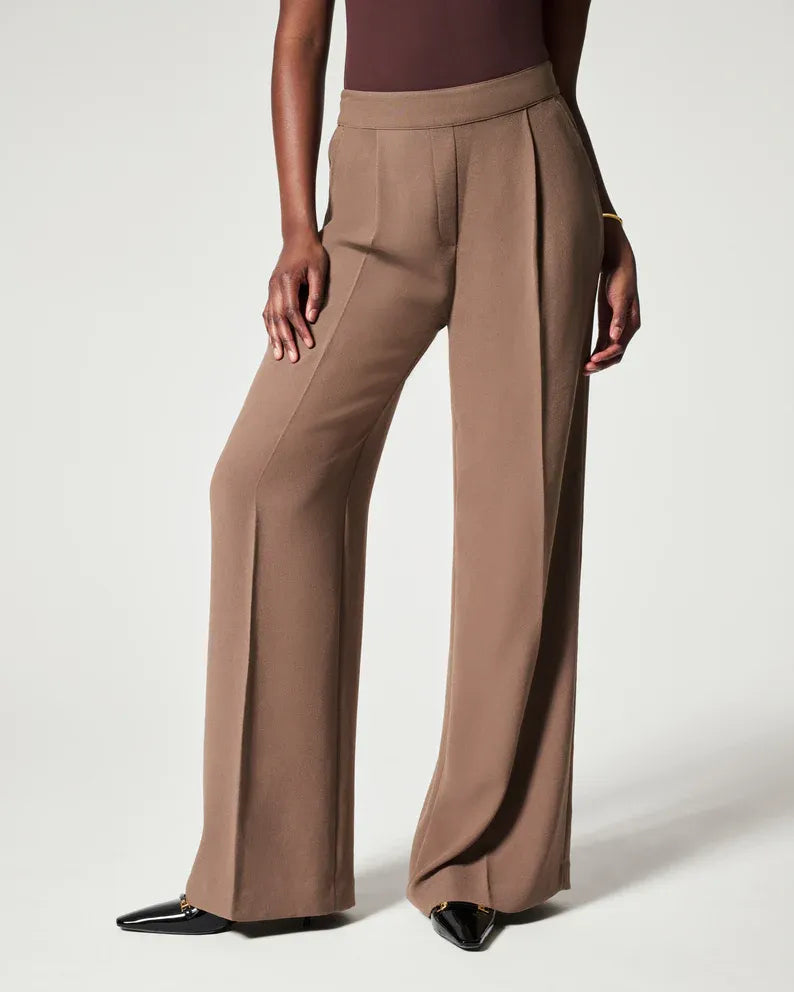 RUBY - Pleated Wide Leg Trousers