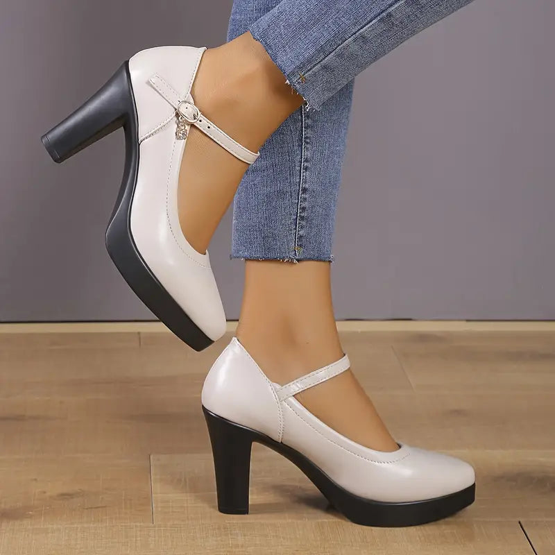 Claire™  | Beige Heels