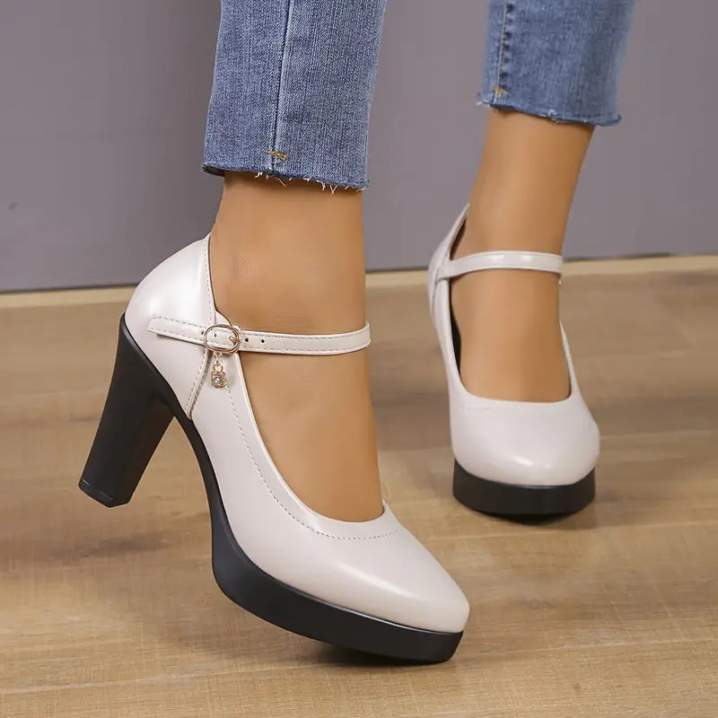 Claire™  | Beige Heels