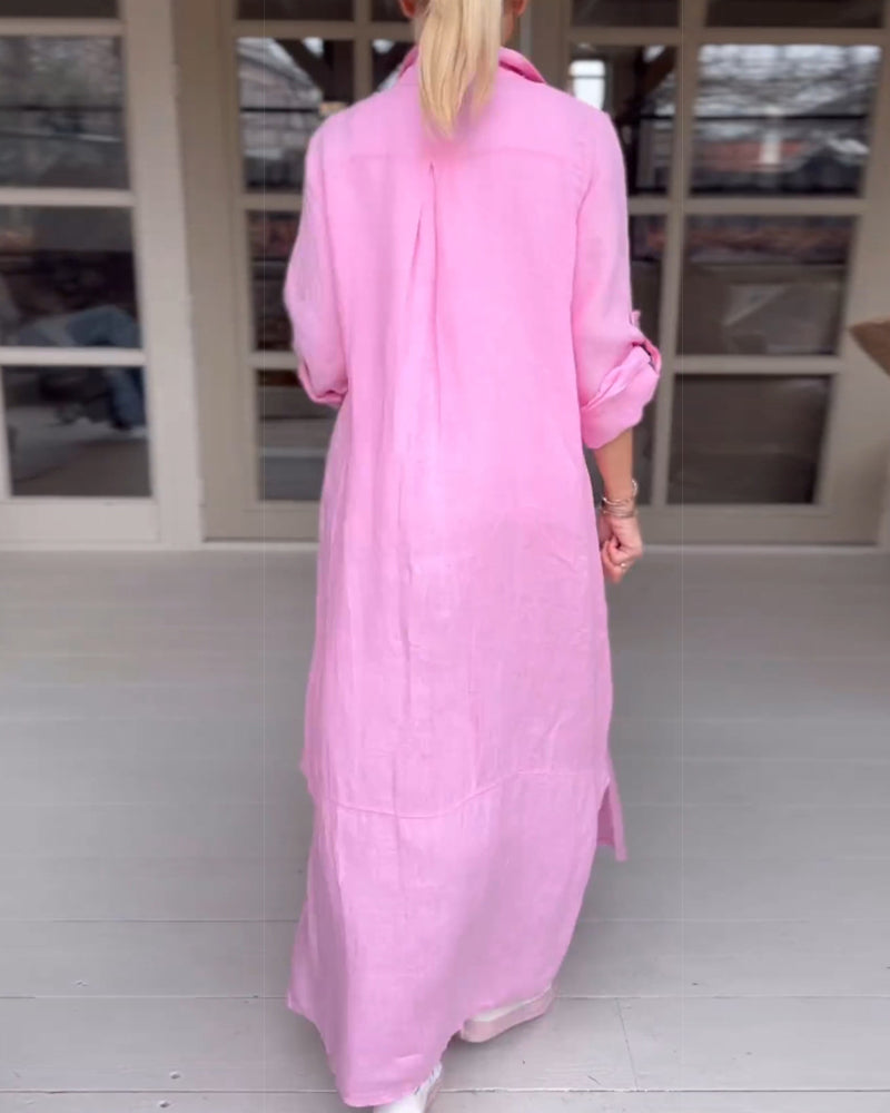 Jurema | Soft Pink Shirt Dress