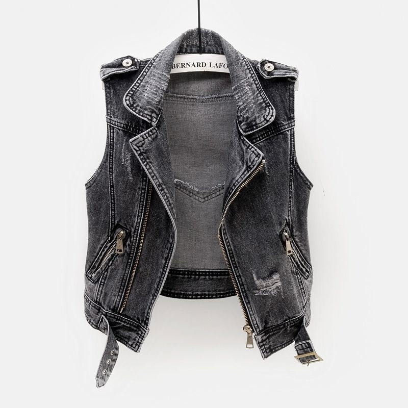 ABBEY - Women's Denim Waistcoat