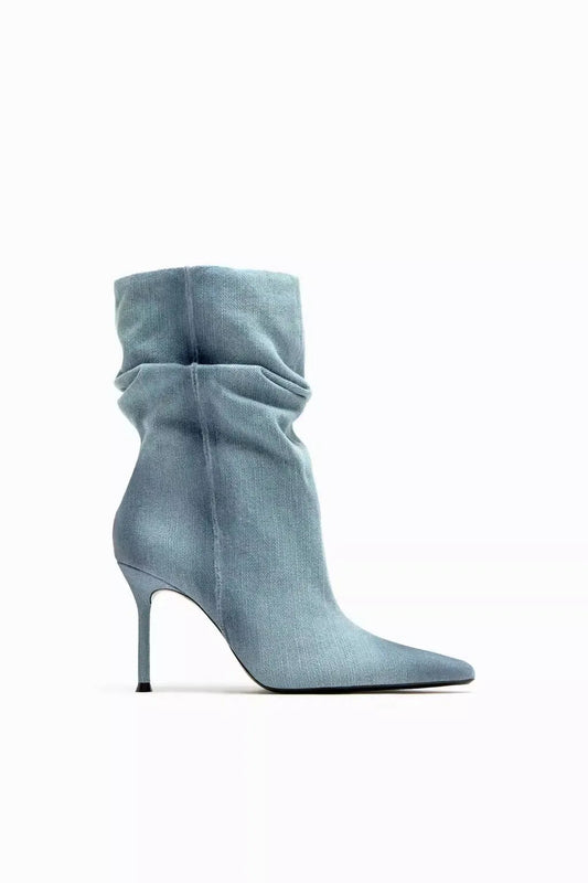 ELYCE - Denim High Heel Boots