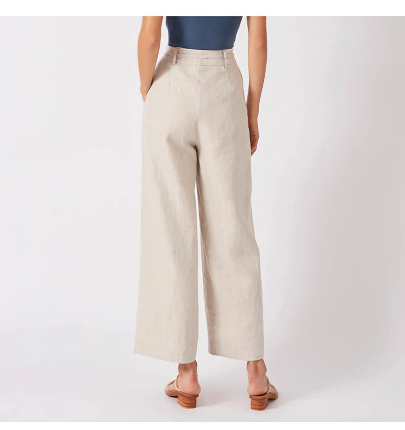 JETTA - Linen Wide-Leg Trousers