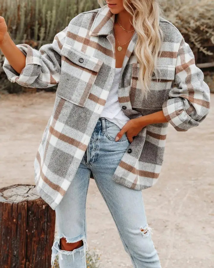 AKOSIA - Rustic Plaid Overshirt