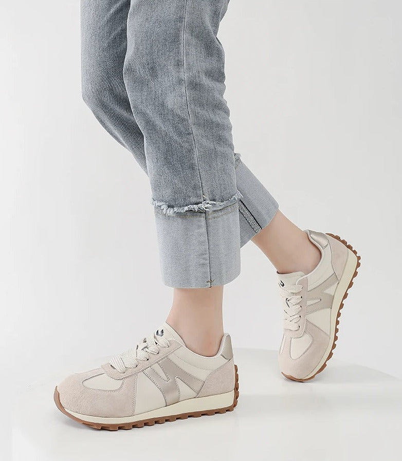 IONE - Retro Suede-Trimmed Runner Sneakers