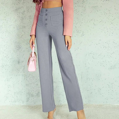 SKIBLE- Comfy High-Waist Wide Leg Stretch Trousers