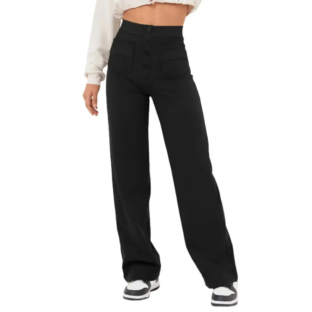 SKIBLE- Comfy High-Waist Wide Leg Stretch Trousers