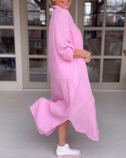 Jurema | Soft Pink Shirt Dress