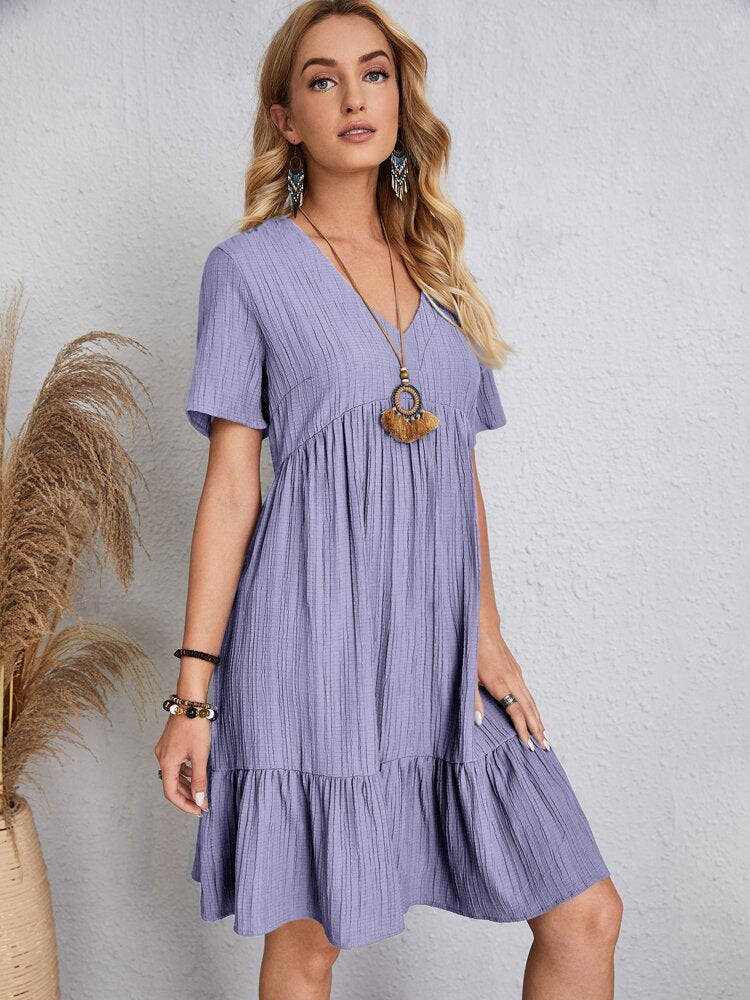 RIYA - V-neck midi dress