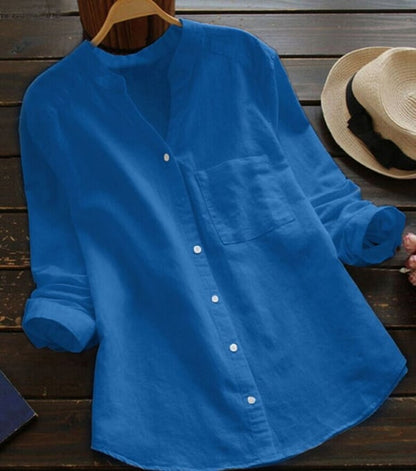 Mia  | Long Sleeve Linen Shirt