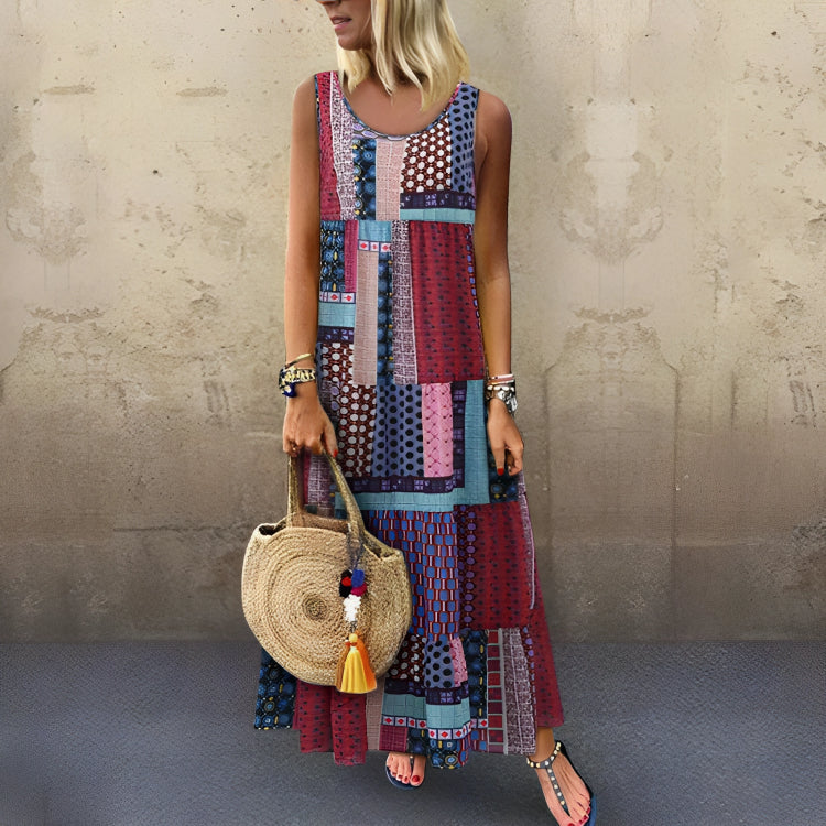 Arianna | Ethnic-print casual sling dress