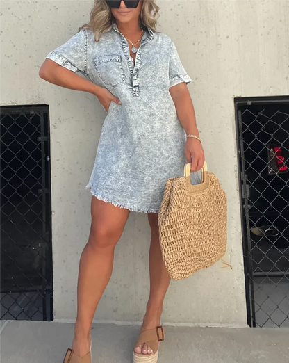 Sarah | Denim Shirt Dress