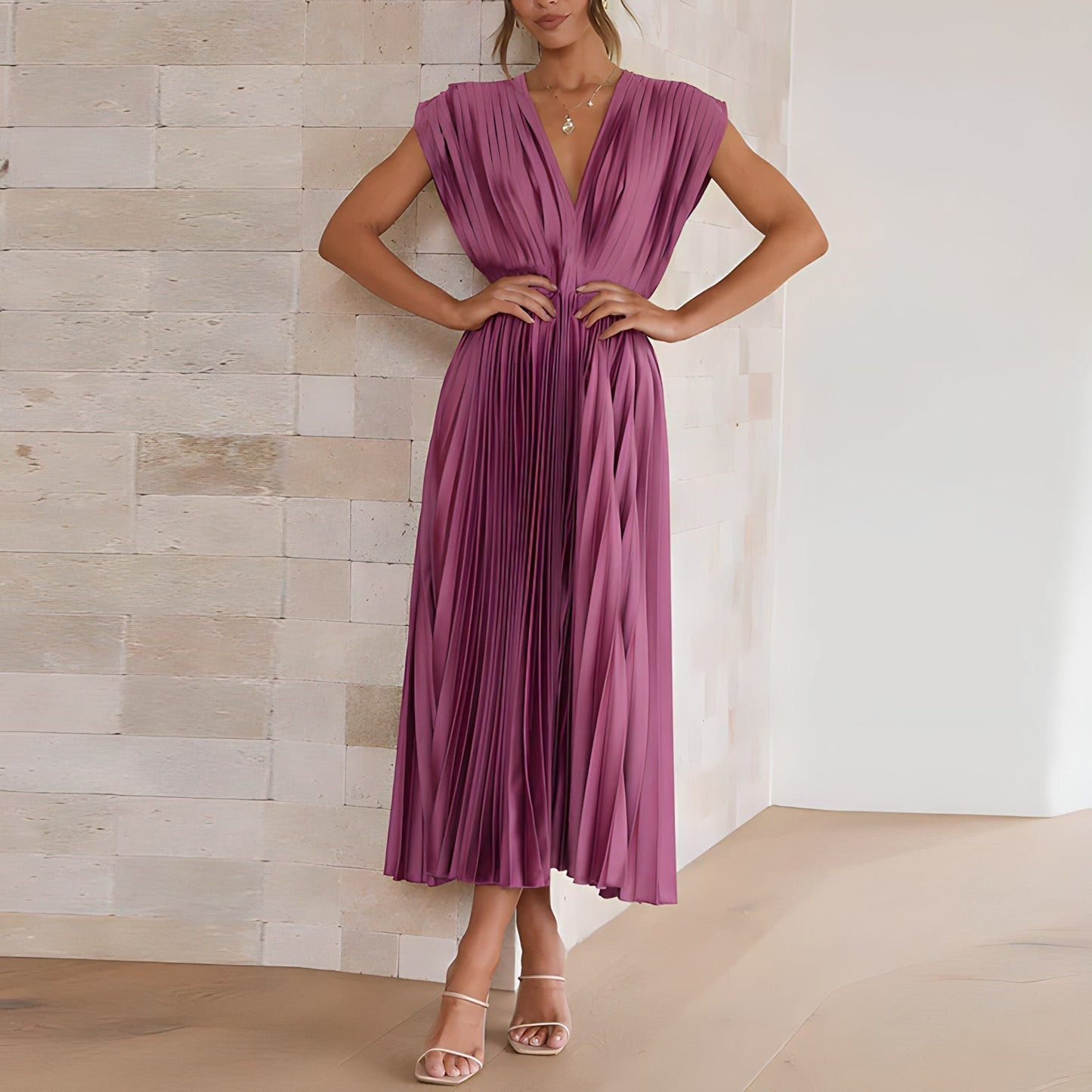 Sinead | Heavenly Elegance Sleeved Maxi Dress