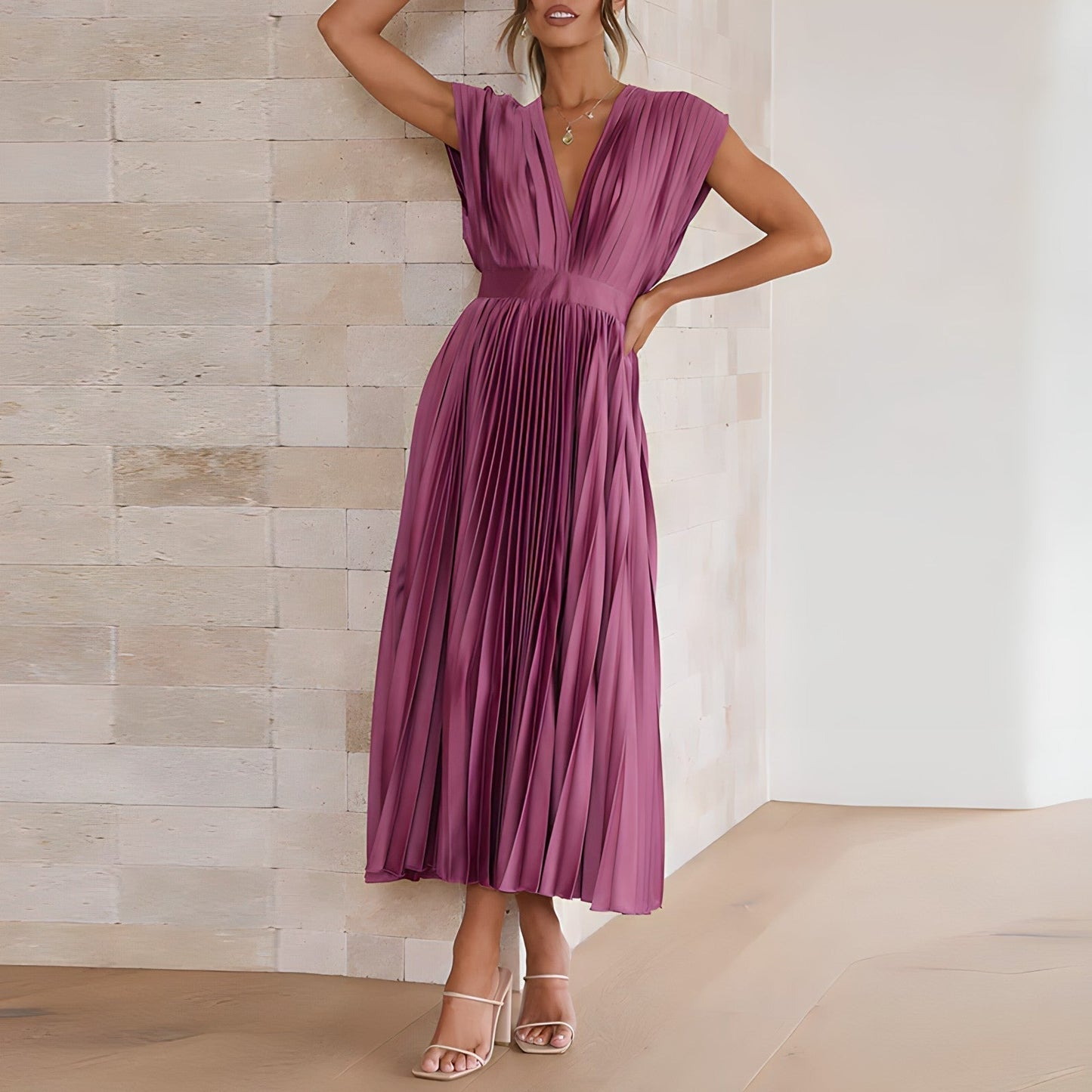 Sinead | Heavenly Elegance Sleeved Maxi Dress