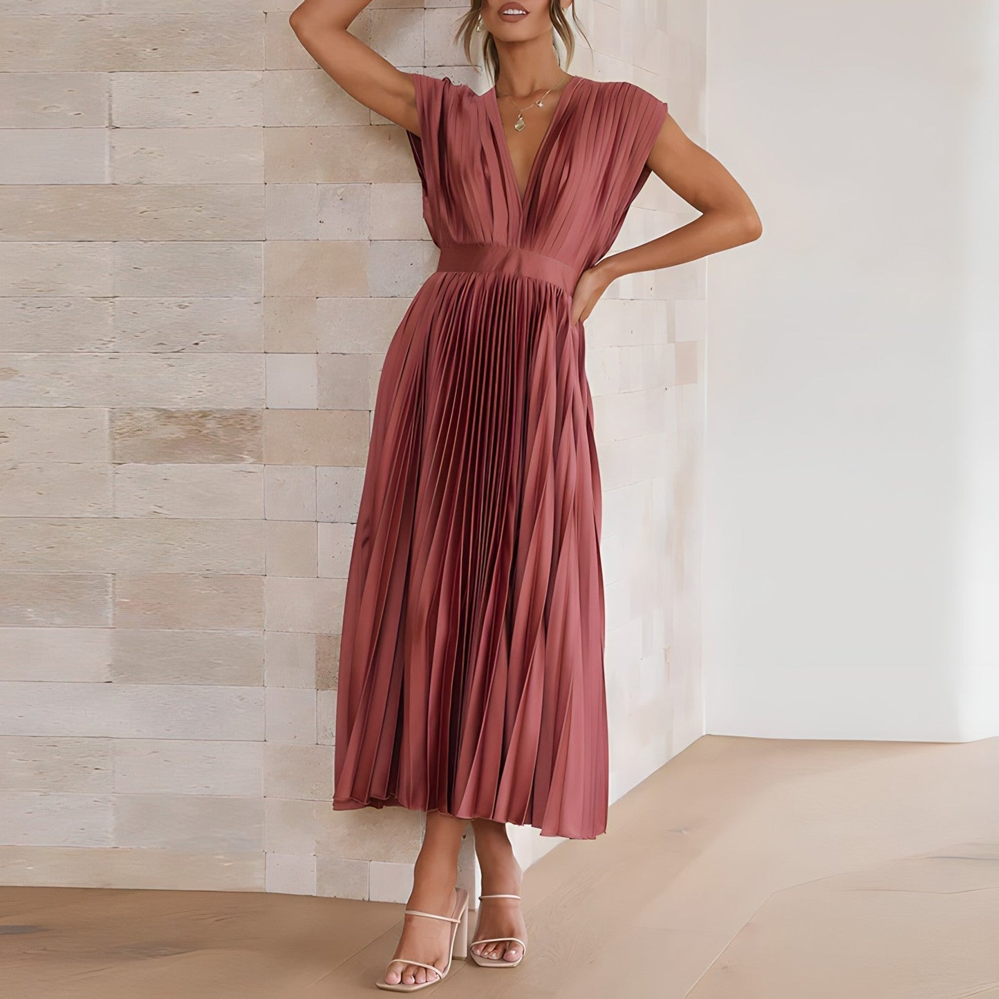 Sinead | Heavenly Elegance Sleeved Maxi Dress