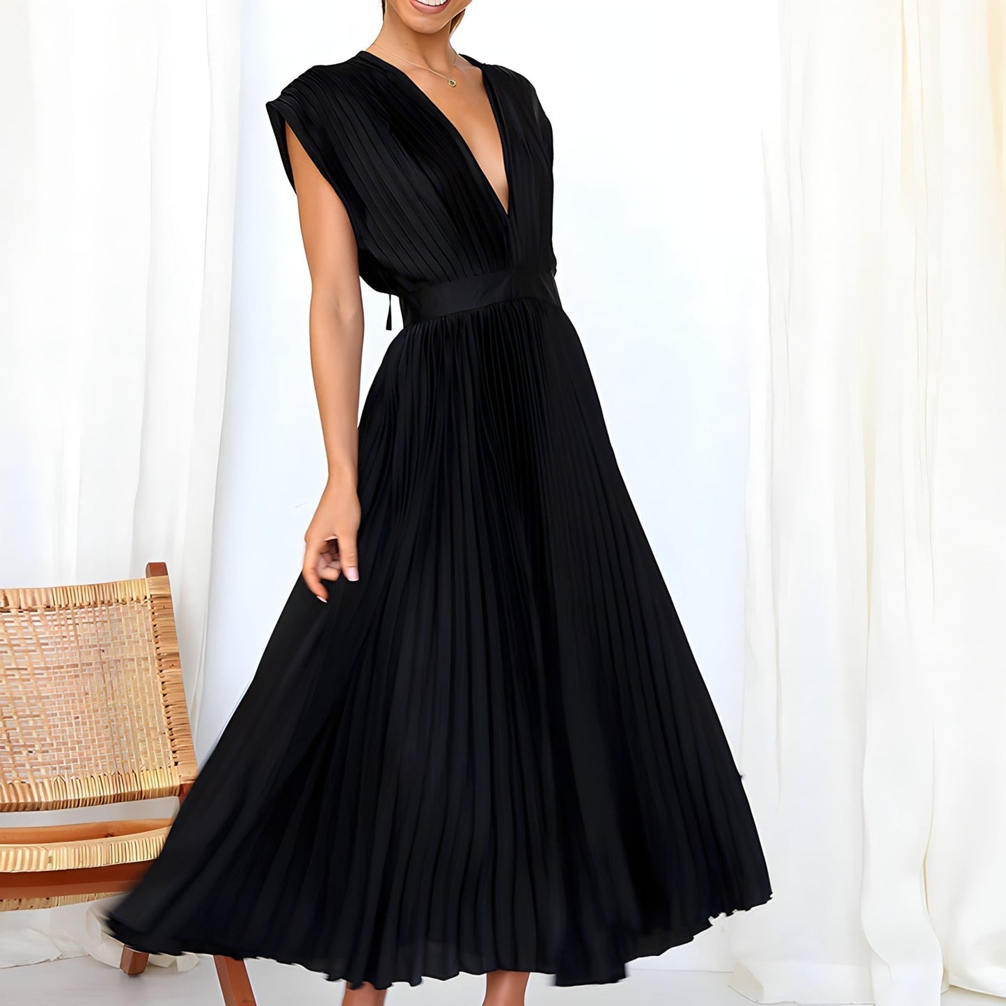 Sinead | Heavenly Elegance Sleeved Maxi Dress