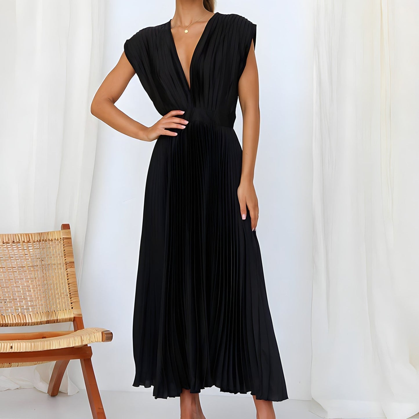 Sinead | Heavenly Elegance Sleeved Maxi Dress