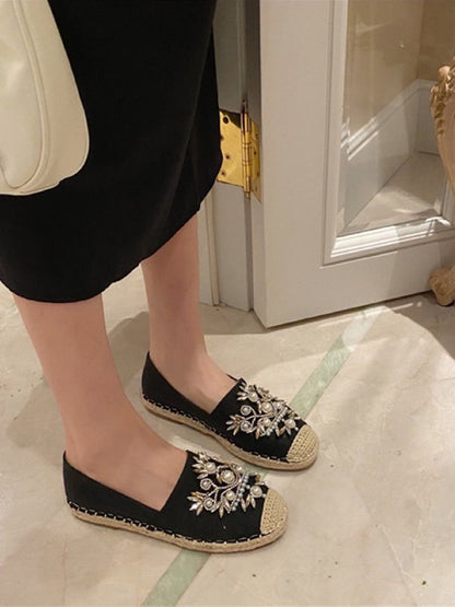 Women's Rhinestone Flat Loafers