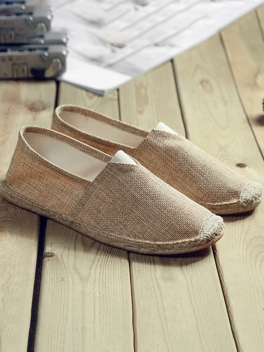 Women's Solid Color Canvas Espadrilles