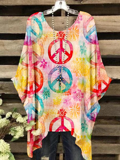 Women's Hippie Psychedelic Art Casual Top