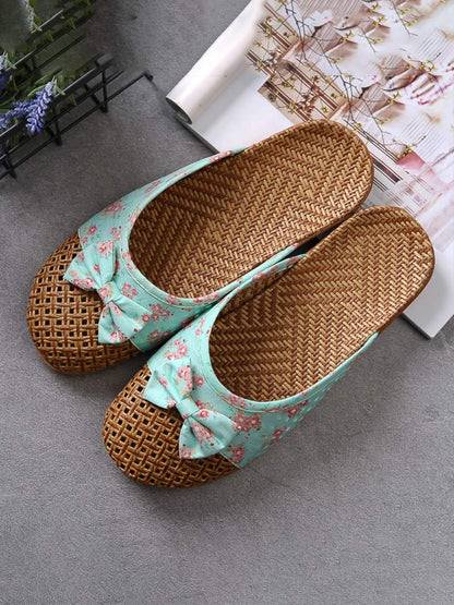 Women's Linen Home Non-Slip Thick Soled Slippers