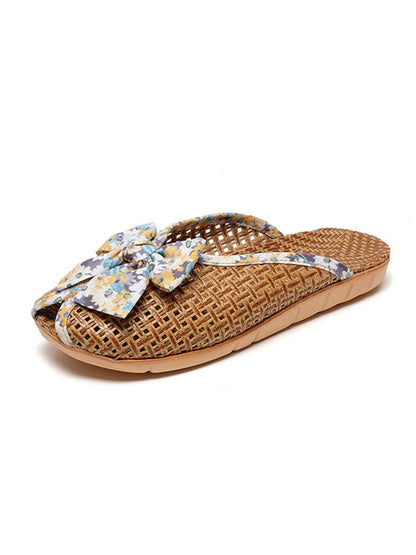 Women's Printed Rattan Grass Woven Slipper