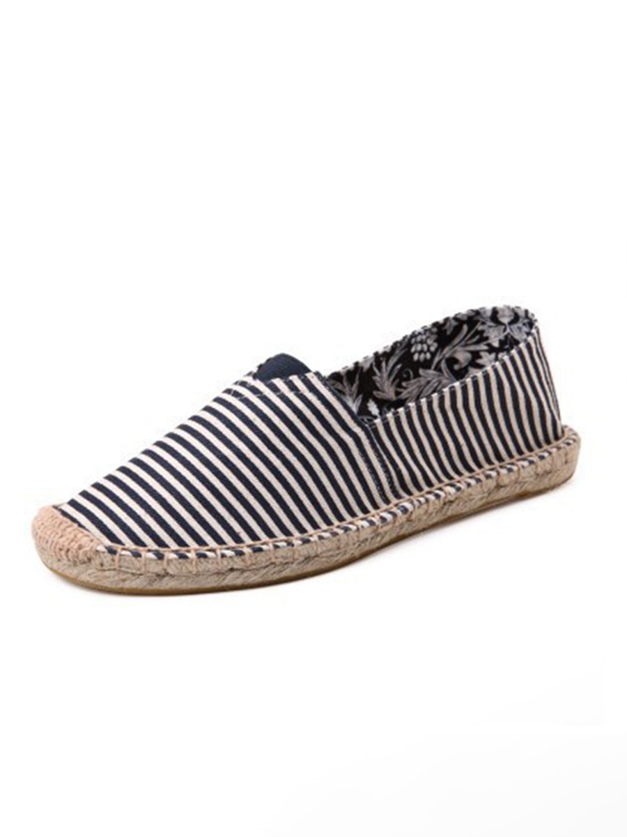 Women's Striped Canvas Espadrilles