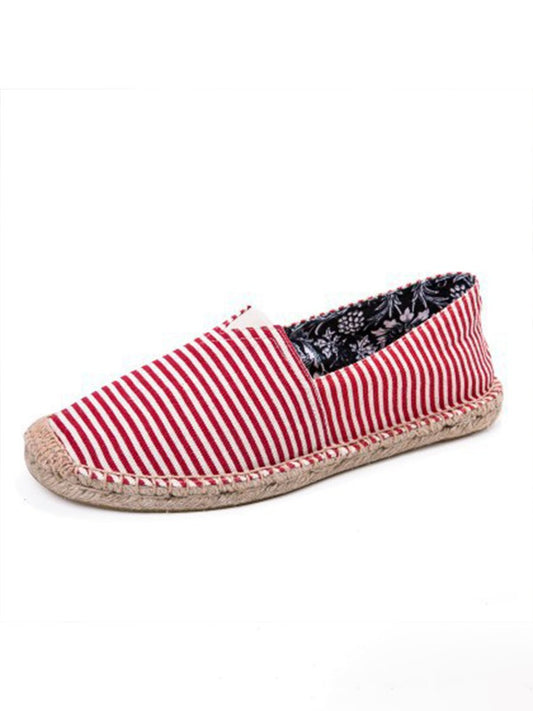 Women's Striped Canvas Espadrilles