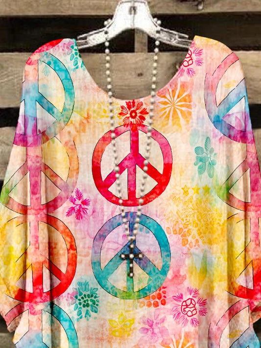 Women's Hippie Psychedelic Art Casual Top