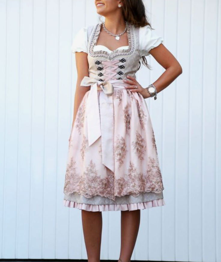 Trachtig Jill - Unique Traditional German Costume (Dirndl) For Women With Apron And Blouse