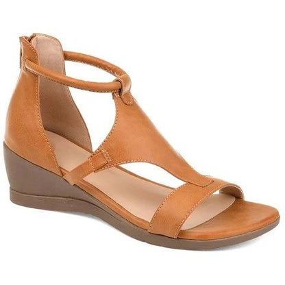 Ivonne - Beautiful And Super Comfortable Vintage Orthopaedic Leather Sandals With Heel